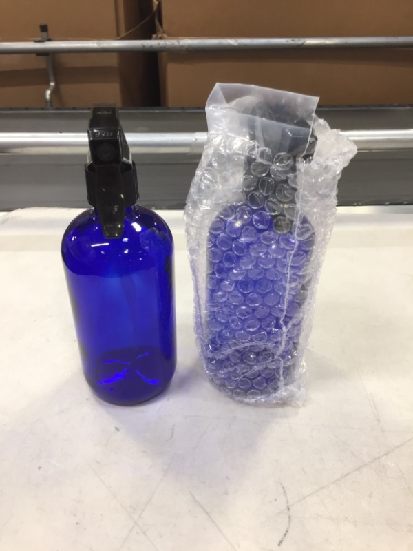 Photo 1 of  Glass Spray Bottles - 2 Pack - Each Large 16oz Refillable Bottle is Great for Essential Oils, Plants, Cleaning Solutions, Hair Mister - Durable Nozzle w/ Fine Mist and Stream Setting