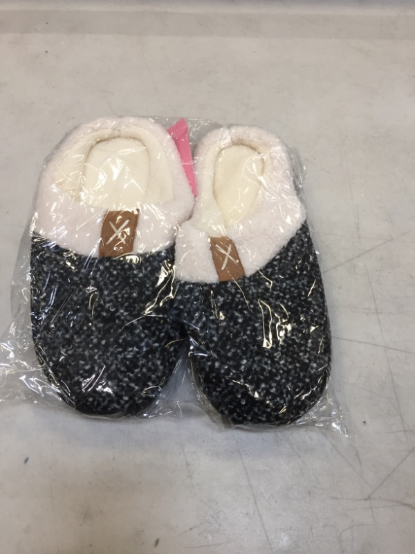 Photo 2 of  Women's Fuzzy Wool-Like House Shoes with Memory Foam, Gift for Women, Ladies Slippers with Indoor &Outdoor Anti-Skid Rubber Sole