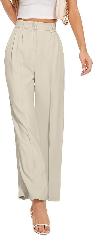 Photo 1 of 
Visit the FUNYYZO Store
FUNYYZO Women's Wide Leg Pants High Elastic Waisted in The Back Business Work Trousers Long Straight Suit Pants