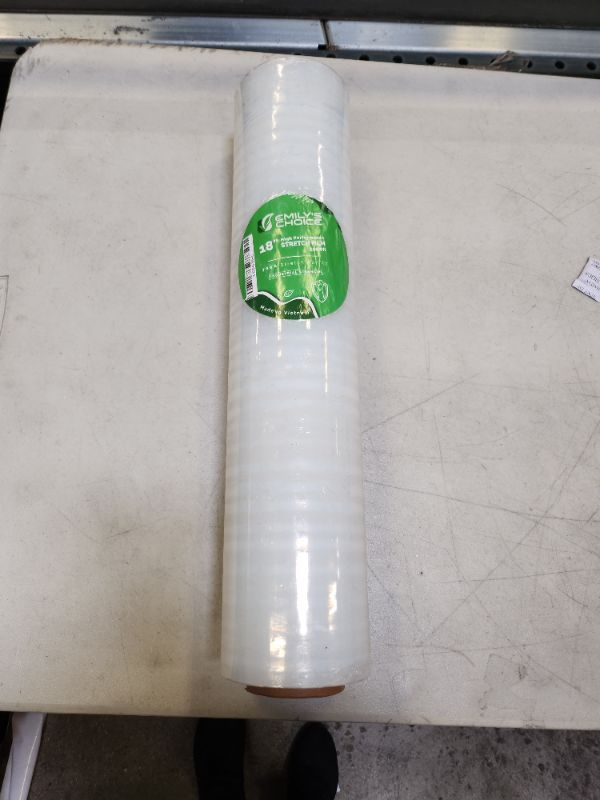 Photo 2 of Emily's Choice 18" 60 Gauge High Performance Stretch Film 1000ft 700% Stretch Wrap Industrial Shrink Wrap Fit for Moving