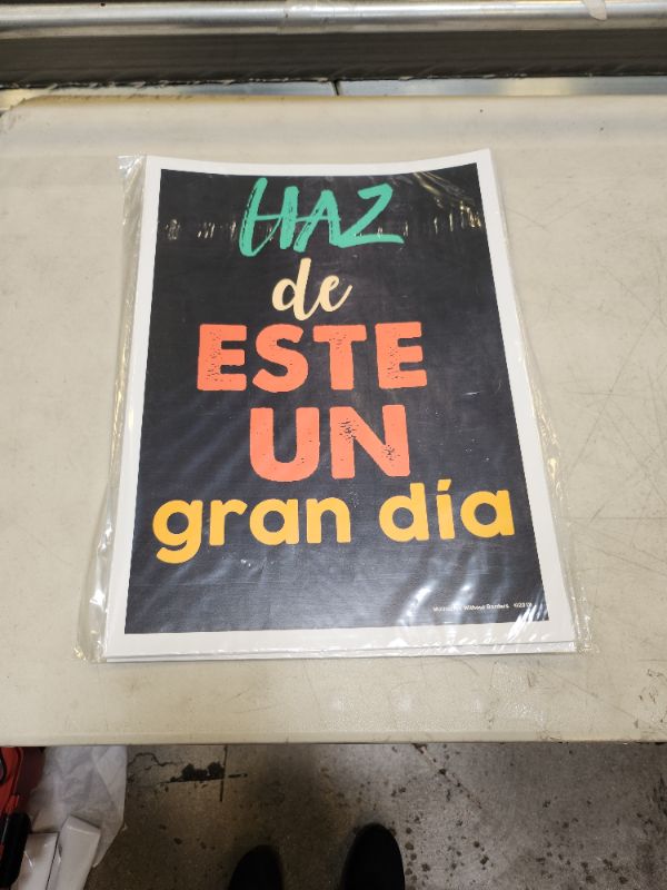 Photo 1 of  Spanish Classroom Decorations 12''x18'' Motivational Spanish Poster for Back to School Classroom Decor Teacher Supplies, Inspirational Positive Español Poster for Kindergarten Elementary High School College