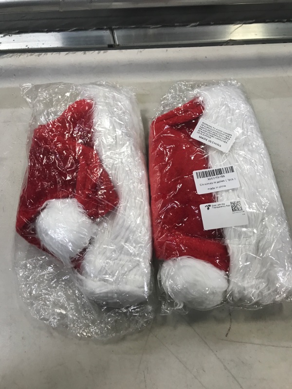 Photo 2 of Christmas Hat, Santa Hat for Kids Xmas Holiday Hat Unisex Velvet Comfort Christmas New Year Festive Holiday Party Supplies
2 pack 