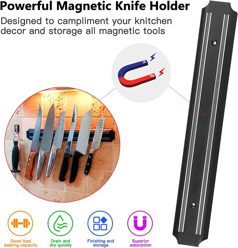 Photo 1 of  Magnetic Knife Storage Strip, Knife Holder, Knife Rack, Knife Strip, Kitchen Utensil Holder, Tool Holder, Multipurpose Magnetic Knife Rack