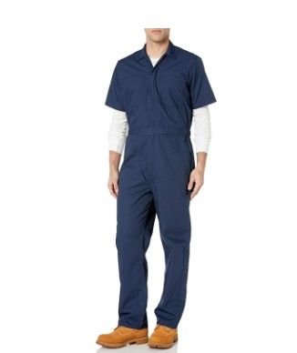 Photo 1 of Amazon Essentials Men's Stain and Wrinkle-Resistant Short-Sleeve Coverall
SIZE XSMALL 