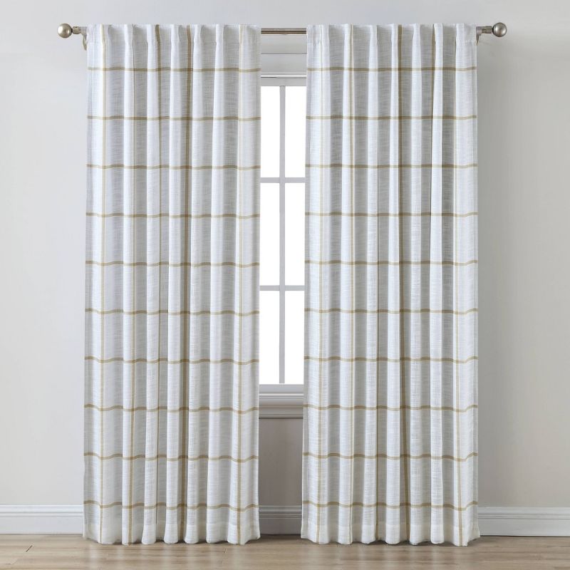 Photo 1 of 108 X50 Blackout Window Curtain Panel Gold - Threshold -