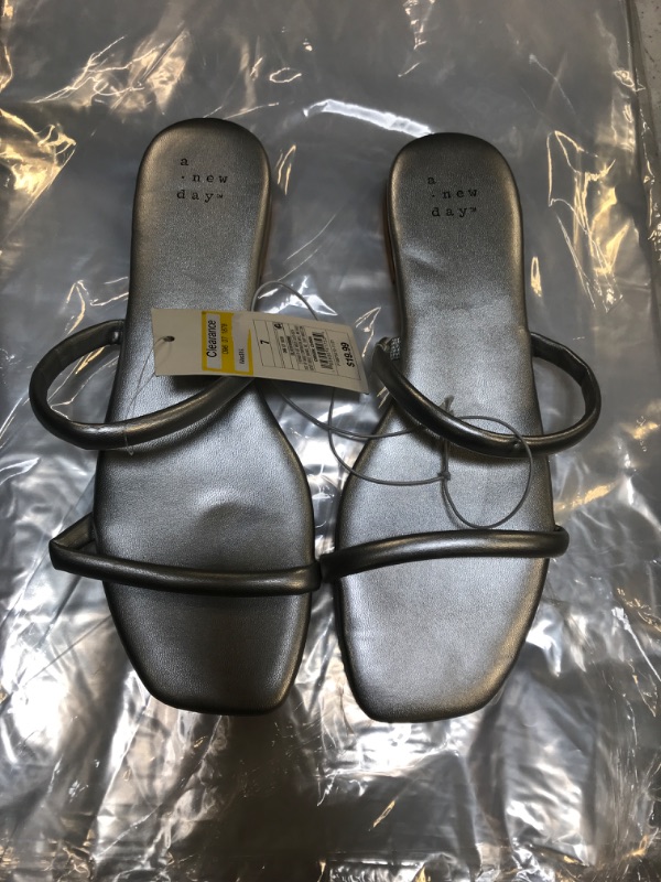Photo 1 of a new day womens sandals size 7 silver 