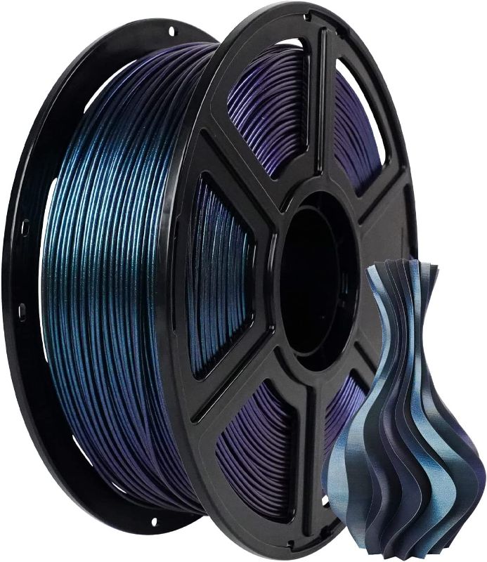 Photo 1 of D Printer Filament Color Changeable PLA Filament 1.75mm, Different Color by Light, Perfectly Hide The Layer Line, 1kg (2.2lbs) Spool-Dimensional Accuracy +/- 0.02mm (Burnt Titanium, PLA)