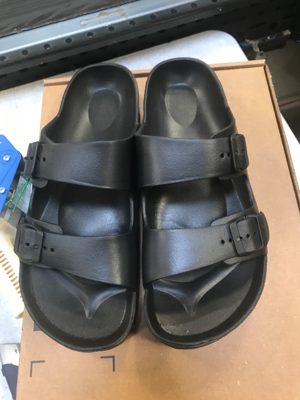 Photo 2 of FUNKYMONKEY Men's Comfort Slides Double Buckle Adjustable EVA Flat Sandals  ***SIZE 12 MEN***