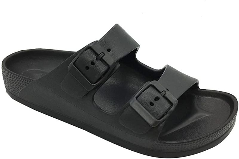 Photo 1 of FUNKYMONKEY Men's Comfort Slides Double Buckle Adjustable EVA Flat Sandals  ***SIZE 12 MEN***