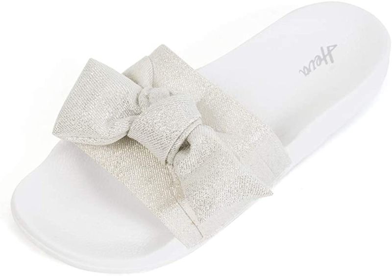 Photo 2 of FUNKYMONKEY Women's Slides Sandals Bowknot Beach Casual Comfort Slippers  ***SIZE 10**** ****BARELY USED*****