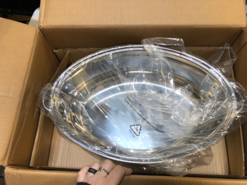 Photo 1 of Precise-Heat Multi-Use Baking and Roasting Pan with Easy Lift Wire Rack, Stainless Steel