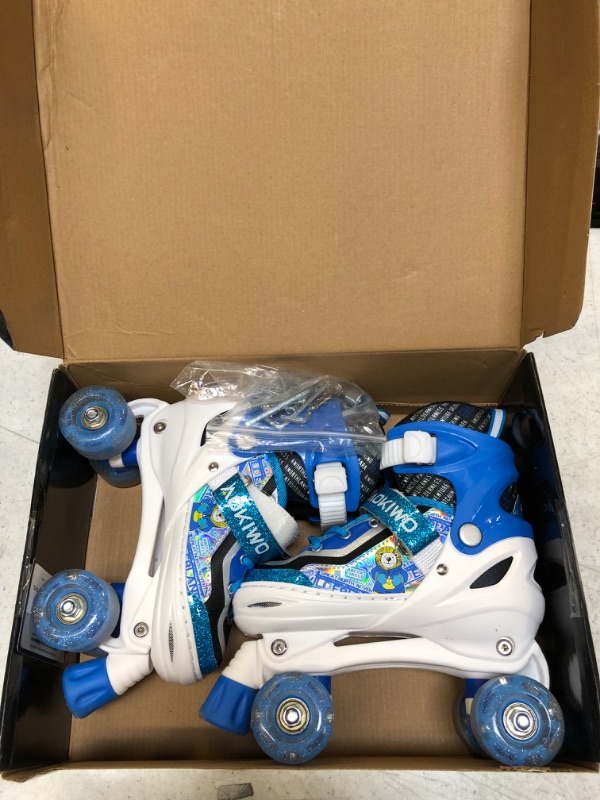 Photo 3 of Roller Skates for Kids Girls Boys 4 Size Adjustable Kids Roller Skates with Wheels Light up for Children, Teens, Beginner & Advance, Indoor Outdoor
