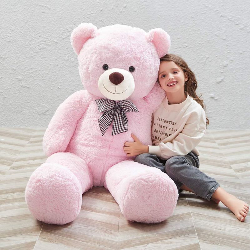 Photo 1 of MaoGoLan Huge Pink Stuffed Animals 47 inch Life Size Cute Teddy Bears Big Giant Teddy 4 Feet for Baby Girls Shower Decorations
