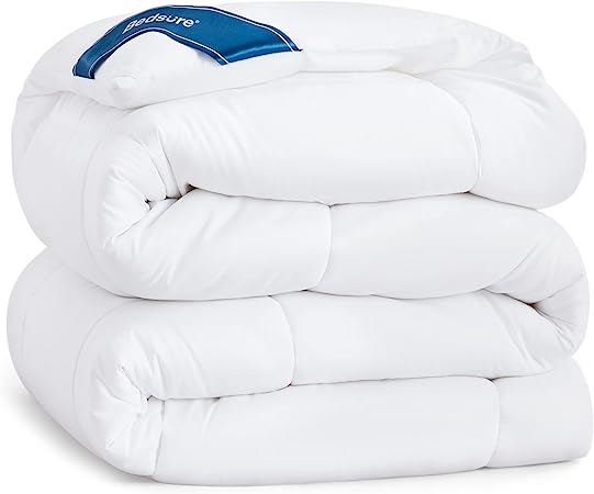 Photo 1 of Bedsure King Comforter Duvet Insert - Down Alternative White Comforter King Size, Quilted All Season Duvet Insert King Size with Corner Tabs