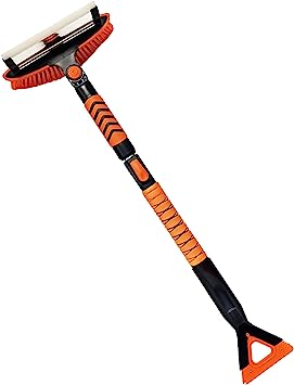 Photo 1 of ZYZKPDS 43.3" Extendable Snow Brush and Ice Scraper for Car Windshield with Foam Grip and 360° Pivoting Snow Scraper Brush with Squeegee Newly Upgraded 5 in 1 Snow Ice Removal Tool for Car Truck SUV