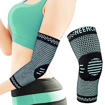 Photo 1 of NEENCA [2 Pack Professional Elbow Brace, Compression Elbow Sleeves. Medical Elbow Support for Tendonitis,Tennis or Golf Elbow. Arm Support Sleeves for Sports Protection and Pain Relief - Pair Wrap, SIZE SMALL 