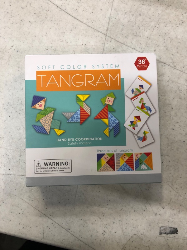 Photo 3 of Atoylink Wooden Pattern Blocks Set Animals Tangrams Shapes Puzzle Toddlers Brain Teaser Puzzles Preschool Montessori Educational Toys for 3+ Year Old Kids Boys Girls
