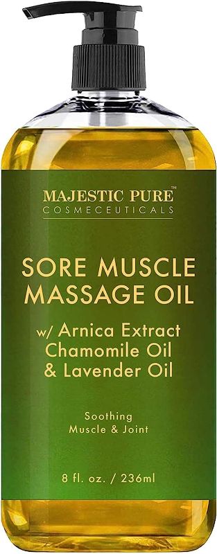 Photo 1 of Arnica Sore Muscle Massage Oil for Body - Natural Therapy Oil 8 fl. oz.