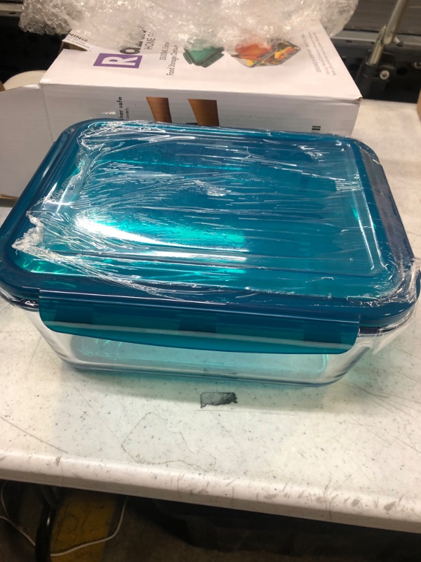 Photo 2 of 14 Cup/ 112 oz LARGE Glass Food Storage Container with Locking Lid. Ideal for Storing food, Vegetables or Fruits. Baking Casserole, Lasagna, Baking, Roasting chicken & lot of other tasty Food BPA Free
