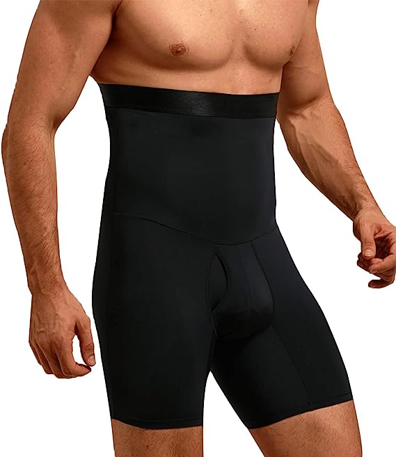 Photo 1 of  Men Tummy Control Shorts High Waist Slimming Body Shaper Compression Shapewear Belly Girdle Underwear Boxer Briefs (M/L)