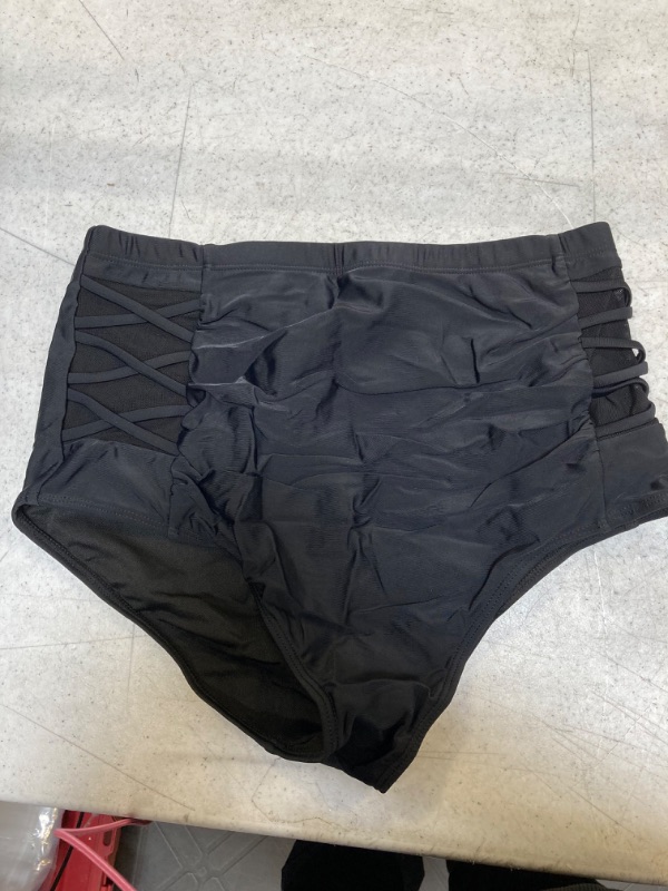 Photo 1 of BLACK HIGH WAISTED BIKINI BOTTOMS 12W