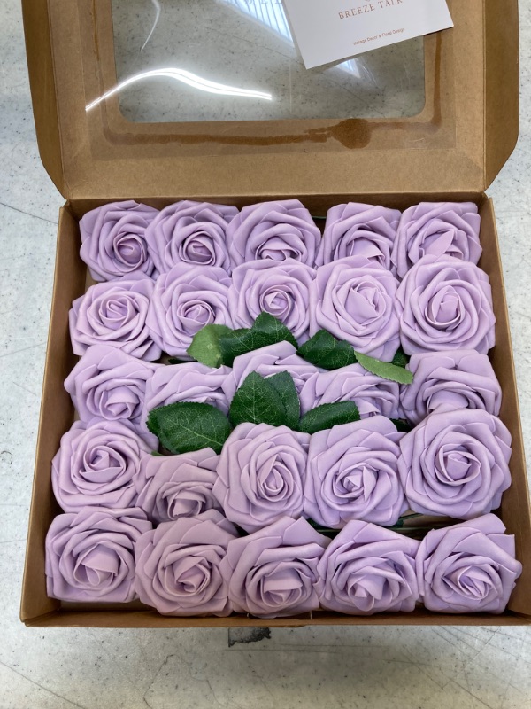 Photo 2 of 25PCS PURPLE ARTIFICIAL FLOWERS 