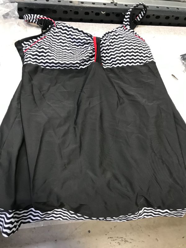 Photo 2 of DANIFY Vintage Sailor Pin Up Swimsuit Retro One Piece Skirtini Cover Up Swimdress Tummy Control Bathing Suit- SIZE 2XL 
