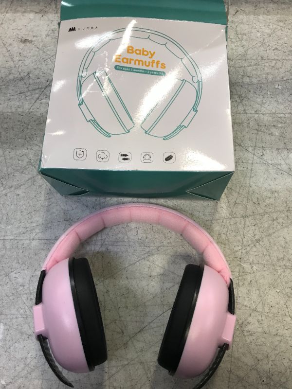 Photo 2 of Baby Ear Protection Noise Cancelling Headphones for Babies and Toddlers - Mumba Baby Earmuffs - Ages 3-24+ Months Pink