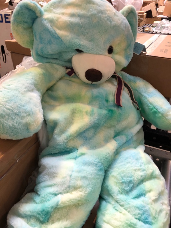 Photo 1 of BIG TIE DYE GREEN TEDDY BEAR , STILL HAS TAG 