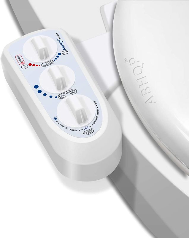 Photo 1 of ABHQP Self Cleaning Hot and Cold Water Bidet - Dual Nozzle (Male & Female) - Non-Electric Mechanical Bidet Toilet Attachment - With Temperature 12 Mo warranty 30 Day Guarantee (BHCW01-6)
