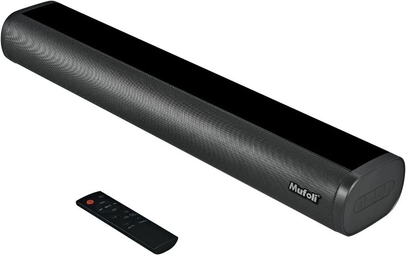 Photo 1 of Mufoli Sound bar for TV 20 inch TV Soundbar 75W Home Theater Soundbar Speaker, 3D Surround Sound & 3 EQ Modes, with Bluetooth, RCA, AUX, USB, OPT Connection, for Gaming, Projectors, PC, Tablets,Phones
