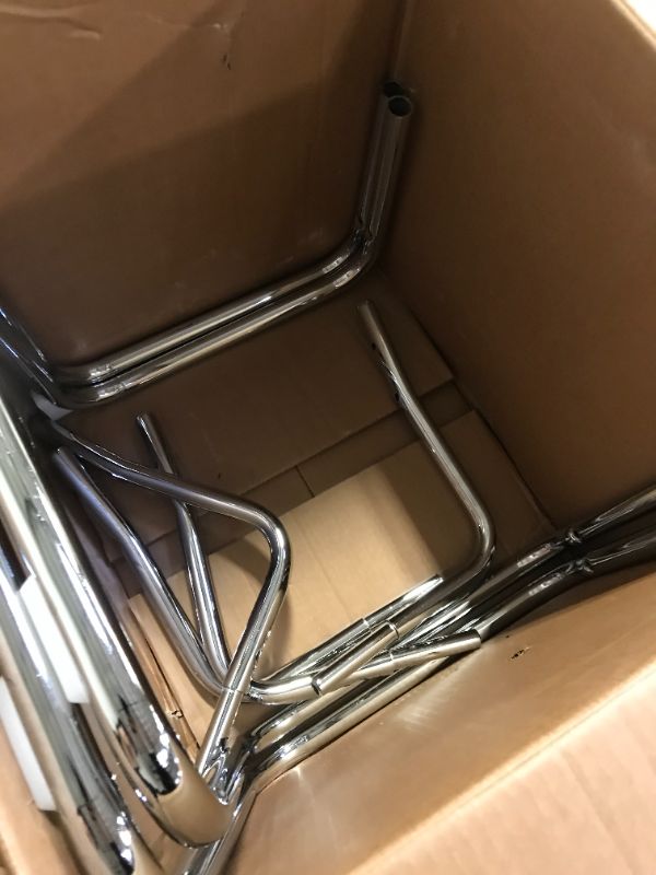 Photo 1 of Zesthouse Mid-Century Modern Dining Chairs, Accent Rattan Kitchen Chairs, Armless Mesh Back Cane Chairs, Upholstered Fabric Chairs with Metal Chrome Legs, S2 Pieces