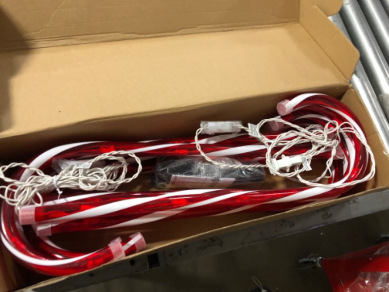 Photo 1 of 28" Candy Cane Lights with Stakes, 10 Packs Large Christmas Pathway Lights Outdoor, Candy Cane Pathway Markers Christmas Decorations for Yard Patio Garden Walkway Sidewalks