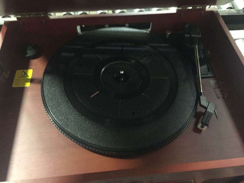 Photo 1 of Victrola Nostalgic 6-in-1 Bluetooth Record Player & Multimedia Center with Built-in Speakers - 3-Speed Turntable, CD & Cassette Player, FM Radio | Wireless Music Streaming | Mahogany
