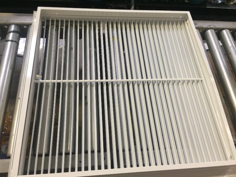 Photo 3 of 25" X 25" Aluminum Return Filter Grille - Easy Airflow - Linear Bar Grilles [Outer Dimensions: 26.75w X 26.75h]
