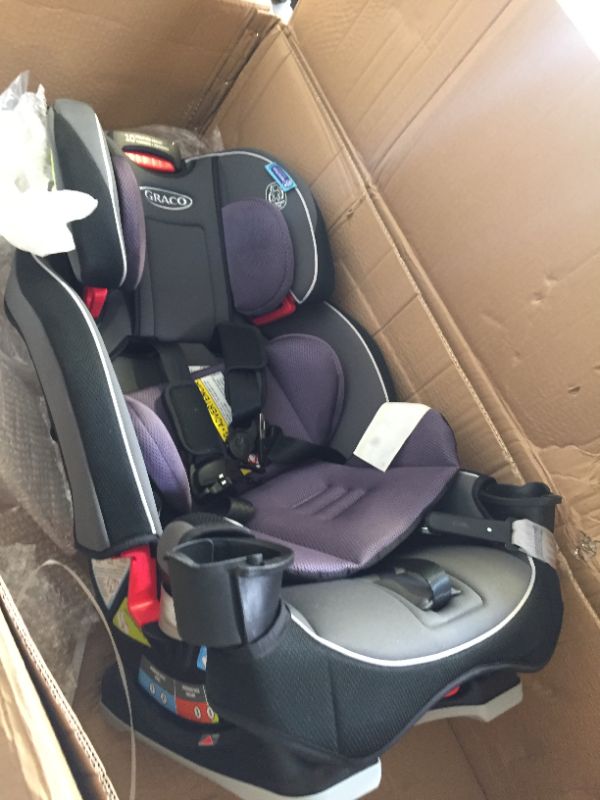 Photo 3 of Graco SlimFit 3 in 1 Car Seat, Slim & Comfy Design Saves Space in Your Back Seat, Annabelle, 1 Count (Pack of 1) SlimFit Annabelle