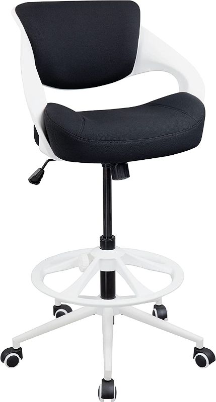 Photo 1 of Tall Office Chair,Drafting Chair,Ergonomic Office Computer Desk Chair,Lumbar Support& Waist Support Function for Office &Home - Black