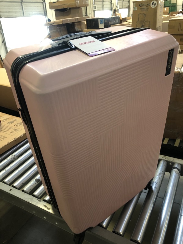 Photo 2 of American Tourister Stratum XLT Expandable Hardside Luggage with Spinner Wheels, Pink Blush, 3-Piece Set (20/24/28)