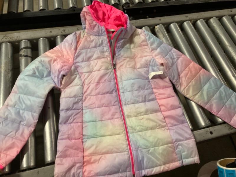 Photo 2 of Amazon Essentials Girls and Toddlers' Lightweight Water-Resistant Packable Hooded Puffer Jacket XX-Large Pink, Ombre