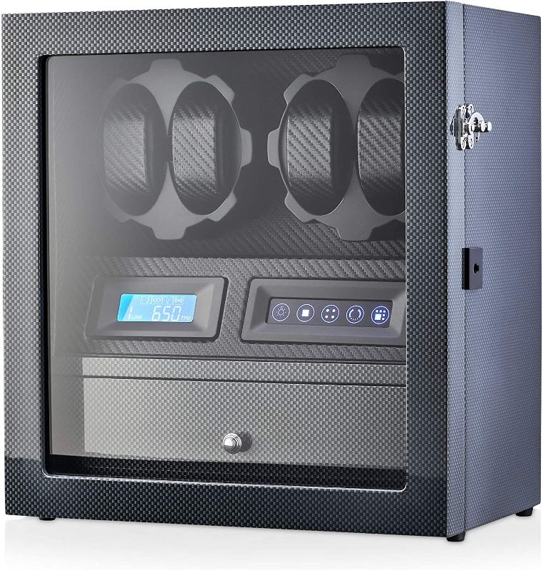 Photo 1 of 4 Watch Winder with 5 Watch Storage Space, LCD Display, Touch Control and Interior Backlight