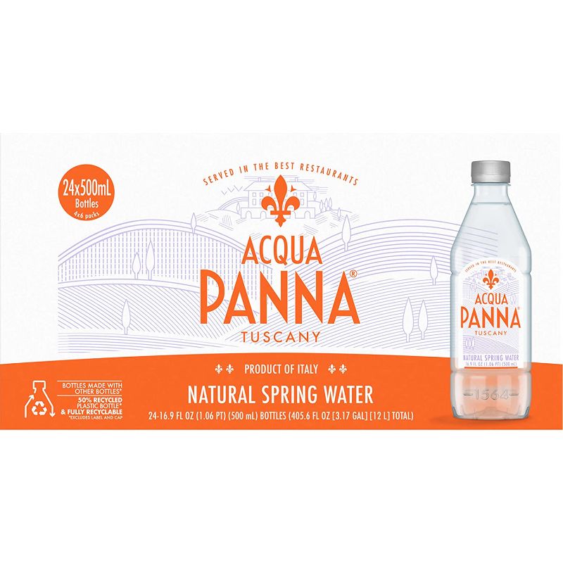 Photo 1 of Acqua Panna Natural Spring Water, 16.9 Fl. Oz. Plastic Bottles, Pack of 24 exp 12/2023
