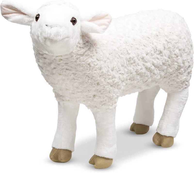 Photo 1 of Melissa & Doug Giant Sheep - Lifelike Stuffed Animal (nearly 2 feet tall) - Extra Large Stuffed Animals, Plush Stuffed Animal Sheep For Ages 3+
