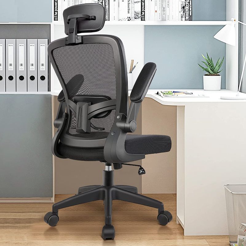 Photo 1 of FelixKing Ergonomic Office Chair, Headrest Desk Chair Office Chair with Adjustable Lumbar Support, Home Office Swivel Task Chair with High Back and Armrest, Adjustable Height Gaming Chair(Black)
