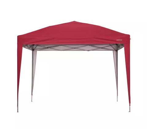 Photo 1 of 10 ft. x 10 ft. Red Outdoor Patio Event/Party Canopy Tents Adjustable Heigh Pavilion Cater Events Tent
