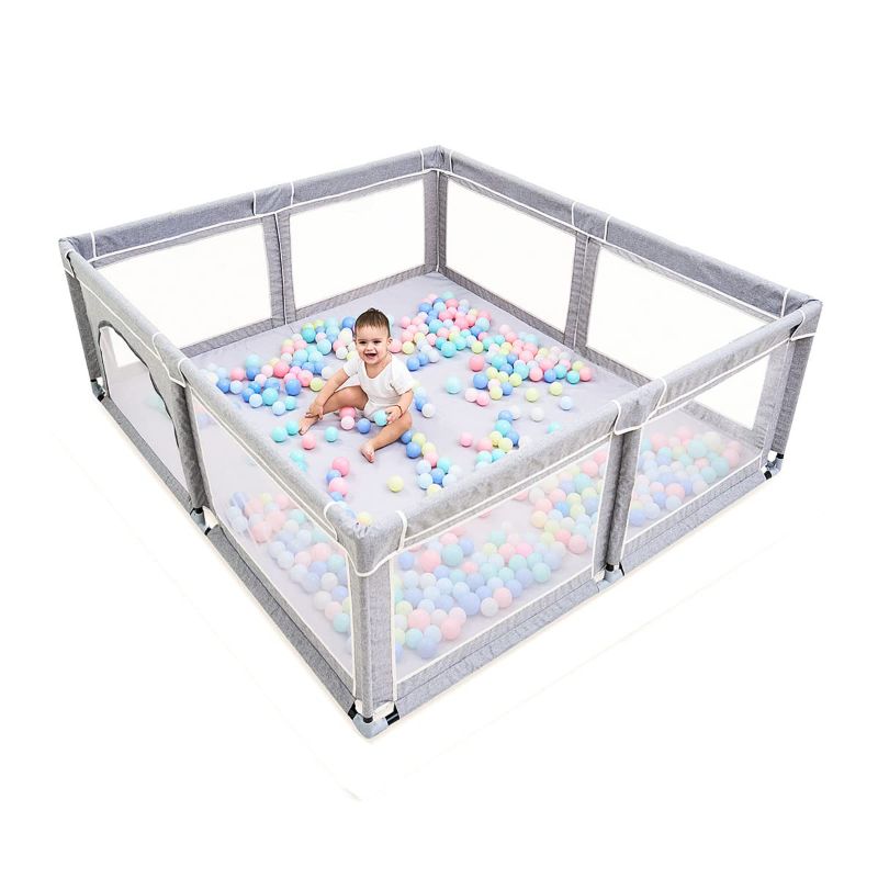 Photo 2 of Baby Playpen, Playpens for Babies, Playpen for Toddlers,Kids Safety Play Center Yard with gate, Sturdy Safety Baby Fence Play Area for Babies, Toddler, Infants
