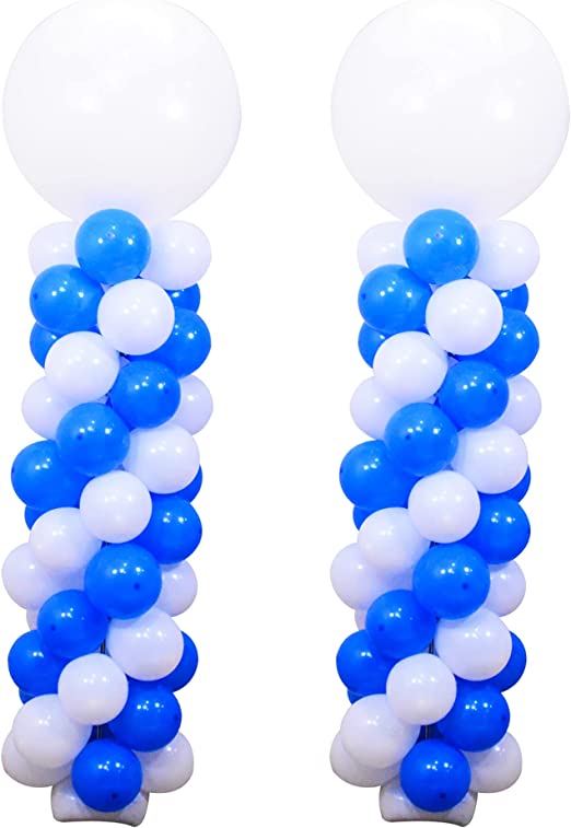 Photo 2 of 2 Set Balloon Column Stand Kits 6.8ft High,With Water Bag And 25Pcs Balloon Clips,For Birthday Party, Baby Shower, Weddings Party, Graduation Decoration,Christmas Decorations