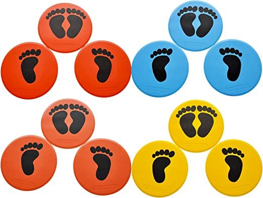 Photo 1 of 
Eco Walker 10inch Colorful Carpet Spot Flat Markers Feet Hands Twister Game for Classroom Home Indoor and Outdoor (Feet Set)