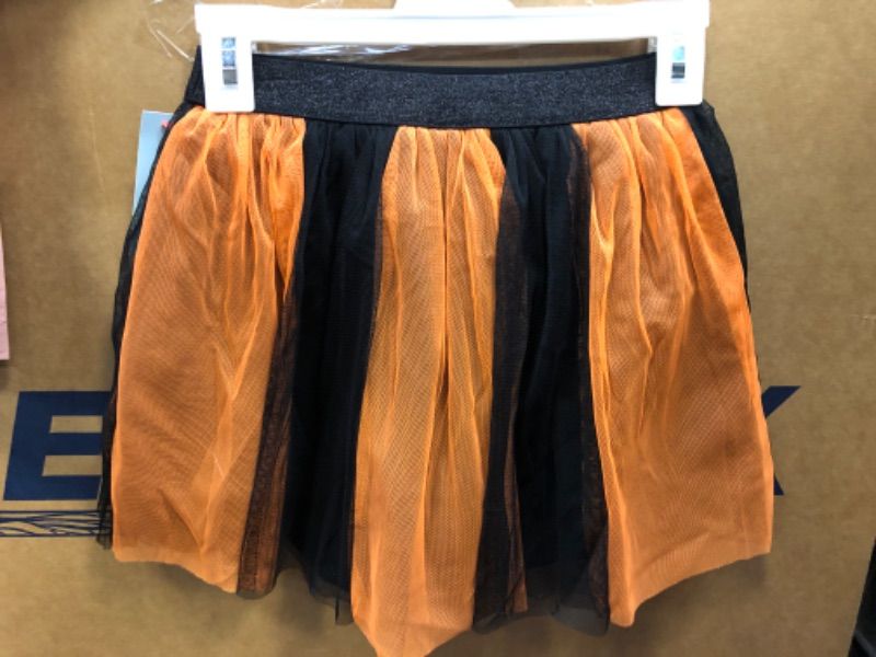 Photo 1 of   CAT AND JACK   BLack and orange skirt for girls size LARGE 