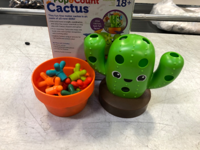 Photo 2 of Learning Resources Carlos The Pop & Count Cactus, Toddler Learning Toys, Preschool Toys, Educational Toys for Kids, Cactus Toys for Kids, 16 Pieces, Age 18+ Months