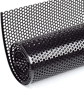 Photo 1 of AggAuto Universal 40"x13" Car Grill Mesh - Aluminum Alloy Automotive Grille Insert Bumper Honeycomb Hole 6mm Spacing 2mm, One of the Most Multifunctional Shape Grids 100x33cm Black